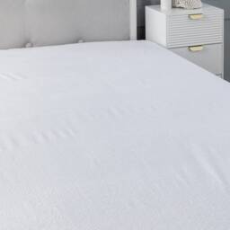 12Inch Deep Waterproof Terry Towel Mattress Protector Soft Touch Non Noisy Fitted Sheet White Double