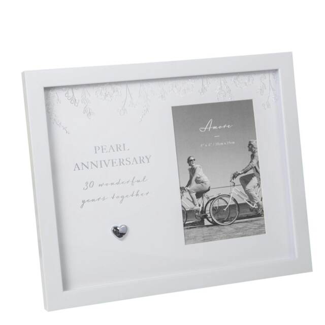 Amore Photo Frame 6x4 - Pearl Anniversary AM11830 Multi One Size