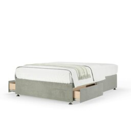 Neptune Spring Seal Grey Naples Velvet 2 Drawer Divan Set Super King
