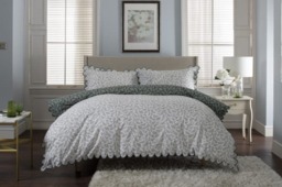 Ashling Garden Cotton Duvet Set Green Single