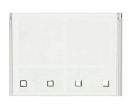 50cm White Square Eyelet Edge Roller Blind White White