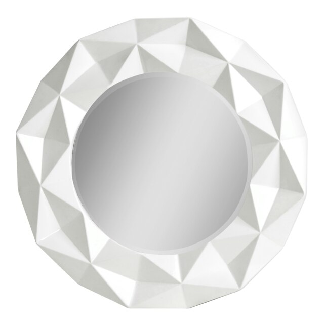 Interiors by Premier White High Gloss PU Wall Mirror, Easy to Clean Bedroom Wall Mirror, High-quality Antique Mirror White