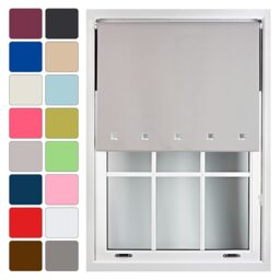 Made to Measure Blackout Roller Blind with Square Eyelets Custom Fit Window Blind by Furnished