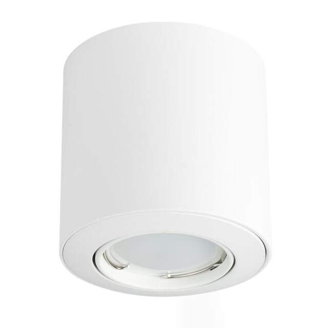 ValueLights 10 Pack Tiltable White Surface Mounted Downlights White