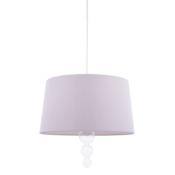 Freya Ribbed Glass & Grey Ceiling Pendant