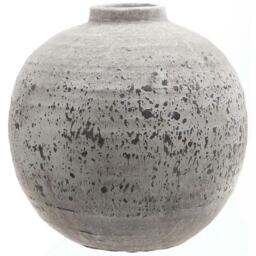 Hill Interiors Tiber Stone Ceramic Vase - Grey - 28cm x 28cm x 28cm