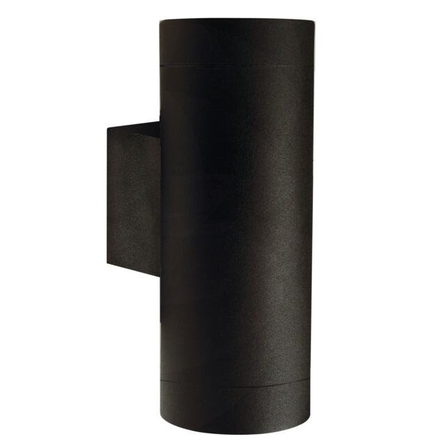 Nordlux Tin Outdoor Wall Light Black Metal Solar GU10 Sensor Weatherproof - Mains Powered, IP54