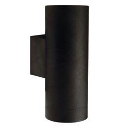 Nordlux Tin Outdoor Wall Light Black Metal Solar GU10 Sensor Weatherproof - Mains Powered, IP54