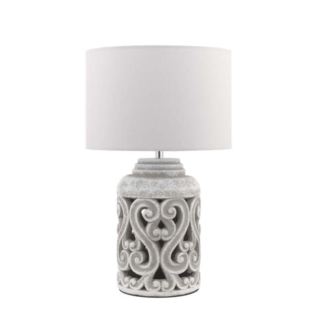 Pagazzi Blythe Grey Ceramic Table Lamp