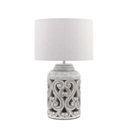 Pagazzi Blythe Grey Ceramic Table Lamp