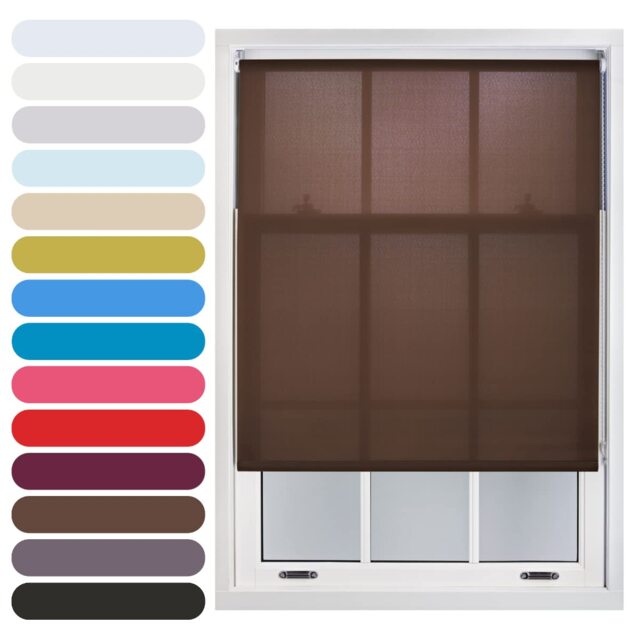 45cm Wide Daylight Roller Blind 210cm Drop Brown Mocha