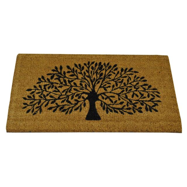 Tree of Life Design Print Indoor & Outdoor Coir Doormat