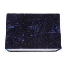 Contemporary Designer Midnight Blue Crushed Velvet Fabric Rectangular Lamp Shade Blue Midnight Blue 1