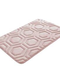 Geo Design Memory Foam Pink Bath Mat 43x61cm