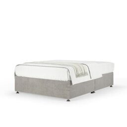 Super Ortho Orthopaedic Seal Grey Naples Velvet Divan Set Super King
