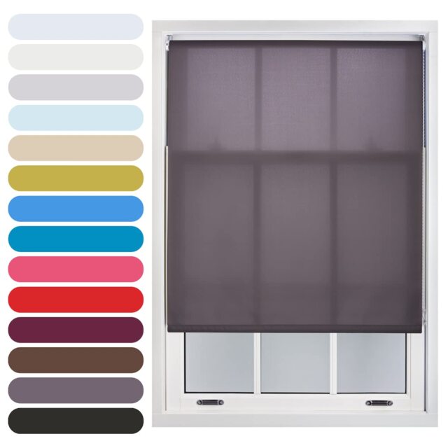230cm Wide Daylight Roller Blind 165cm Drop Grey Dark Grey