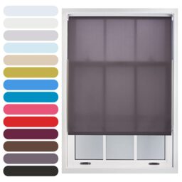230cm Wide Daylight Roller Blind 165cm Drop Grey Dark Grey