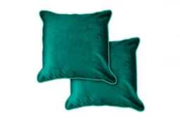 Plush Velvet Cushion Cover 43cm x 43cm Emerald Green Green Green