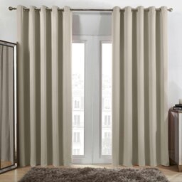 "OHS Blackout Thermal Eyelet Curtains, 46x72"" - Stone"