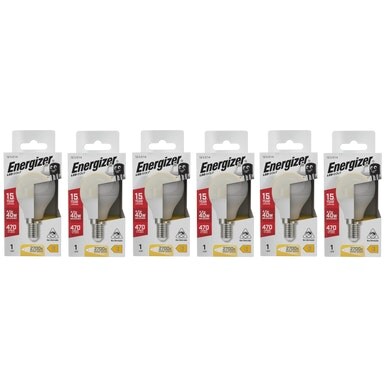 Energizer LED Golf Ball E14 470lm 4.2W 2700K (Warm White) Light Bulb - Pack of 6