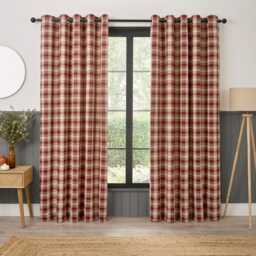 Curtina Everett Eyelet Curtains Red