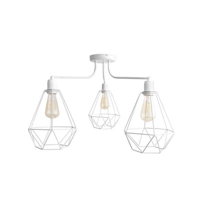 Karo Multi Arm Semi Flush Ceiling Light Grey 75cm