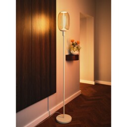 Osram Decor Stick Tall Floor Lamp 2 x E27 Beige Twin Head Standing Light