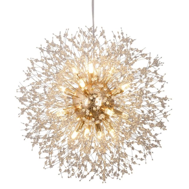 Chandelier Gold Crystal Firework Pendant Ceiling Light 16Lights G9
