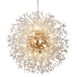 Chandelier Gold Crystal Firework Pendant Ceiling Light 16Lights G9