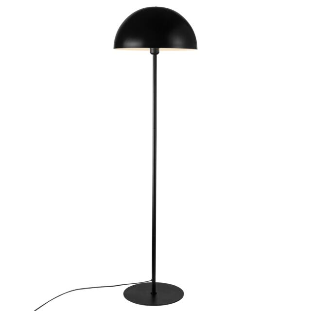 Nordlux Ellen Indoor Floor Lamp Black Metal E27 Dome Shade - Mains Powered, IP20
