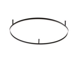 Oracle Slim Non Dim Round 90cm Integrated Led Semi Flush Light Black 3000K