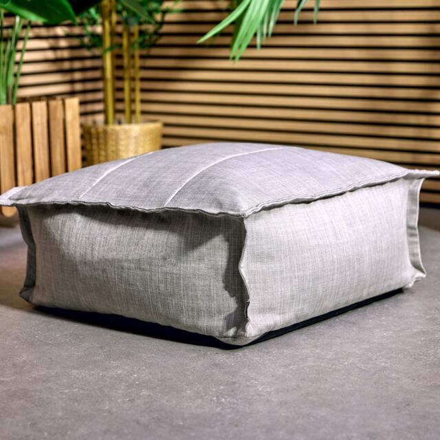 Vita Indoor Outdoor Pouffe Footstool Grey Bean Bags Grey Grey 1