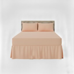 Fitted Valance Bed Sheet Polycotton Mattress Cover And Frill Easy Care Orange Double