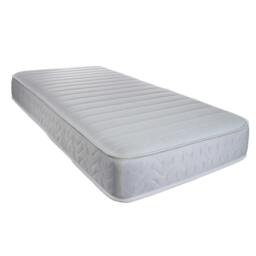Budget Memory Sprung Mattress - Quilted Cooltouch Straight Line Top Panel White European Single