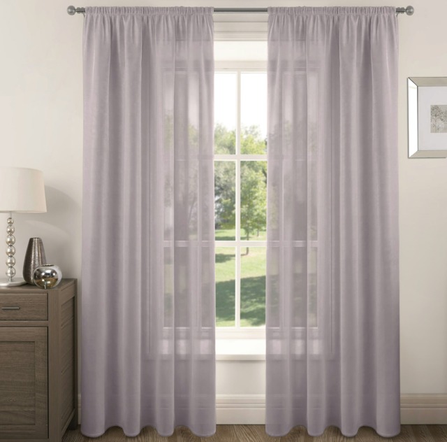 Velosso Riva Slot Top Voile Panel - 150cm x 228cm Purple Mauve