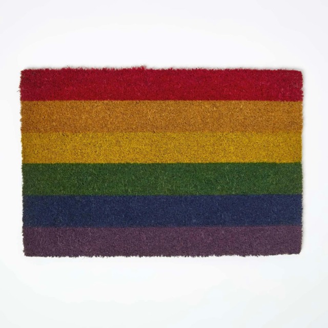 Homescapes Coir Doormat Rainbow Pride Flag - 40 x 60 cm