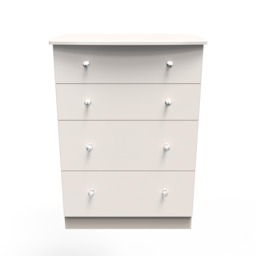 Broadway 4 Drawer Deep Chest of Drawers in Kashmir Gloss (Ready Assembled) Cream Kashmir Gloss