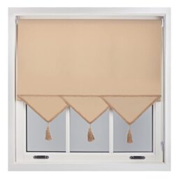 155cm Triangle Edge Sheer Linen Roller Blind Metal Fittings