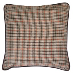 Orsina Beige Check Throw Cushion, Polyester Décor Cushion for Relaxing, Washable Cushion for Sofa, Bed, Chair