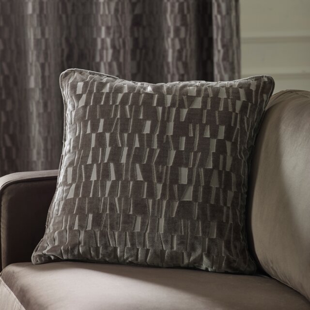 Paoletti Manhattan Velvet Cushion Grey Mink