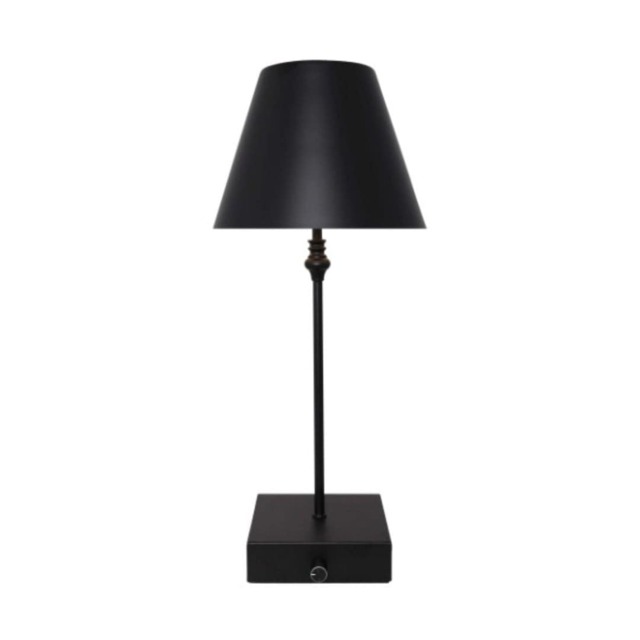 Lustre Black LED Rechargeable Table Lamp