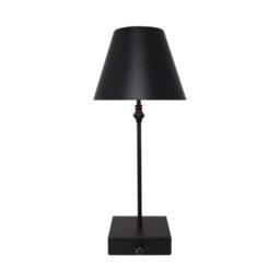 Lustre Black LED Rechargeable Table Lamp