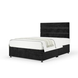 Ortho Classic Orthopaedic Silver Plush Velvet Divan Set And Milan Headboard Small Single