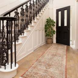 KUKOON Selma Traditional Plush Runner – Classic Terracotta Patterned Hallway Mat 80cm x 300cm
