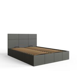 Side Lift Ottoman Storage Bed Double Grey Grey Grey