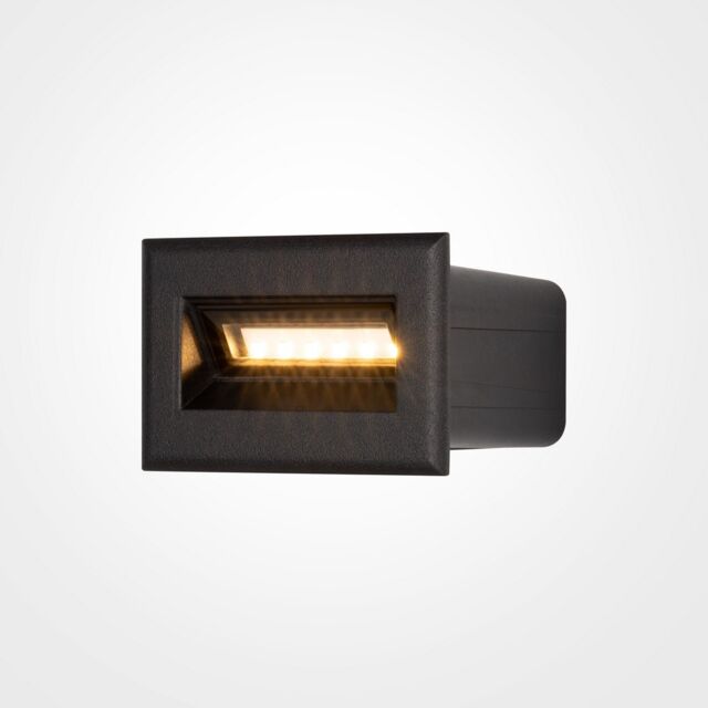 Maytoni Bosca Outdoor Recessed Wall Lamp Black, 8.4cm, 3000K IP65