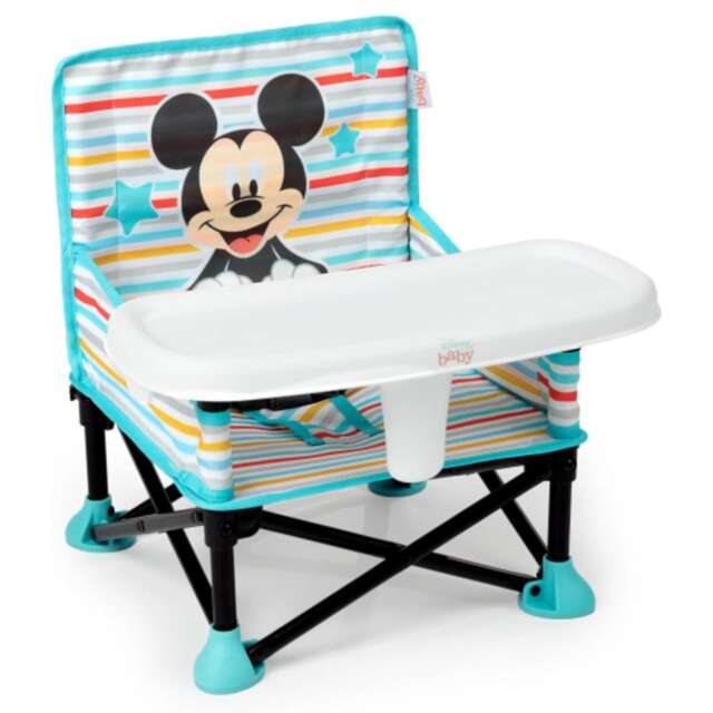 Bright Starts Disney Mickey Mouse Pop N Sit Portable Booster Baby Floor Seat