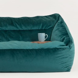 Cecilia Bean Bag Sofa Teal Green Giant Velvet Bean Bag Chair Green Teal Green XL 1