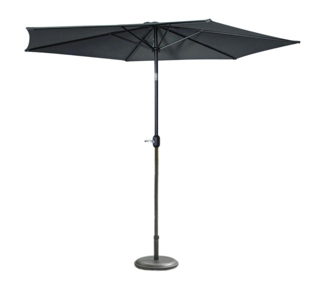 Giardino 2.7m Round Garden Parasol Grey Grey