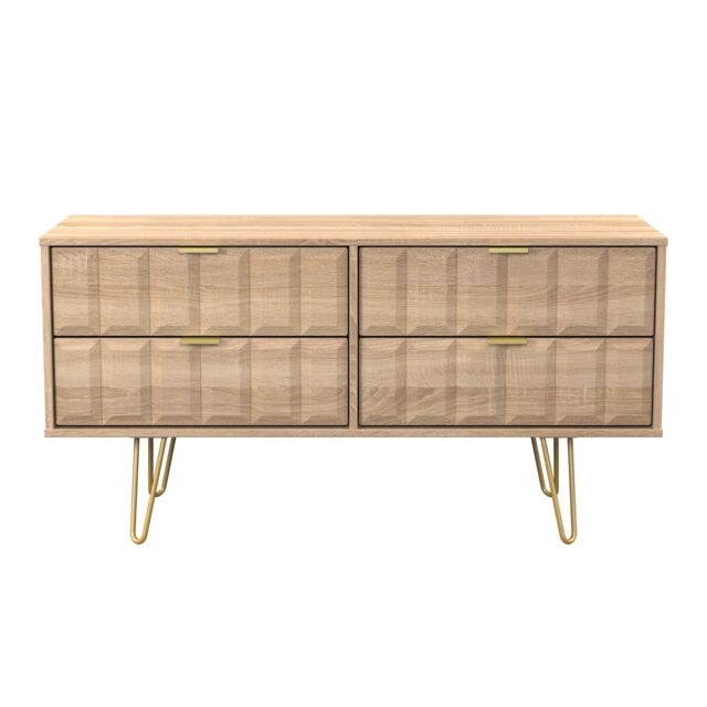 Metro 4 Drawer Bed Box in Bardolino Oak (Ready Assembled) Brown Bardolino Oak